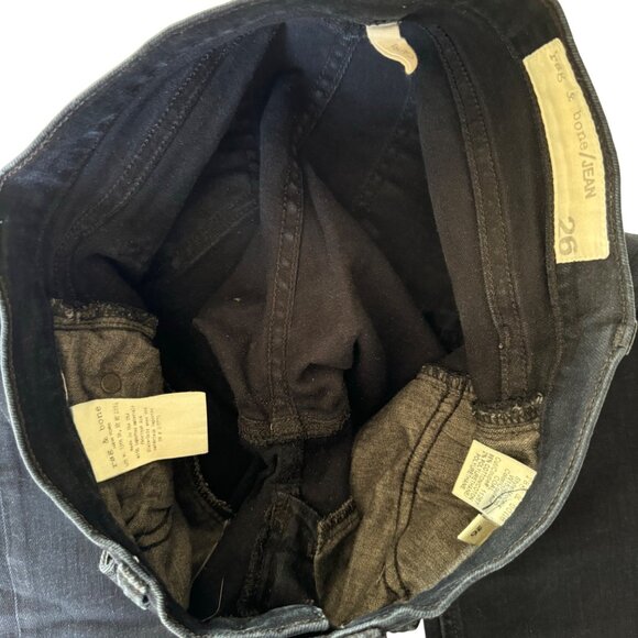 Rag & Bone Women's Coal Cigarette Skinny Jeans Size 26 Button Fly Cotton Denim - Picture 14 of 15